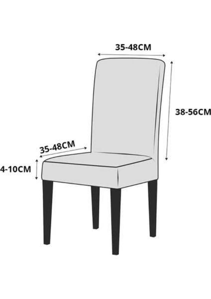 Bürümcük Sandalye Kılıfı Eteksiz (6 Adet)_krem
