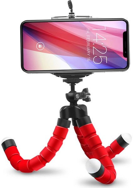 ONY03 3'lü Esnek Tripod Kırmızı