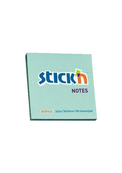 Stickn Eco Notes Pastel Mavi Not Kağıdı 100 Yaprak 76 x 51 mm