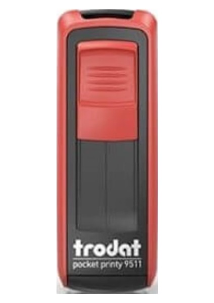 9511 Kırmızı Gövdeli Kişisel Küçük Boy Kaşe 38 x 14 mm