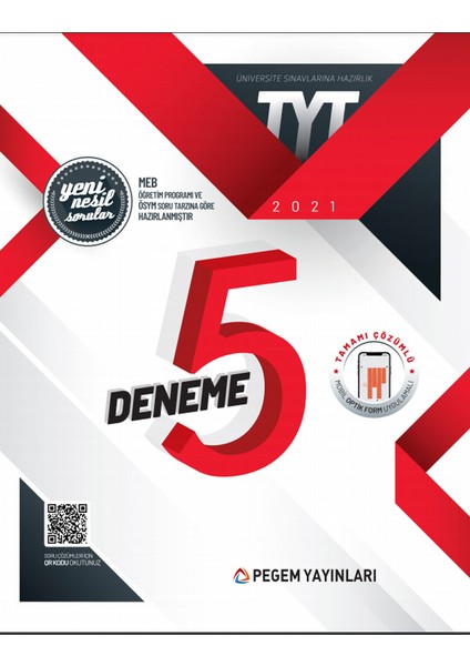 2021 TYT Tamamı Çözümlü 5 Deneme Sınavı