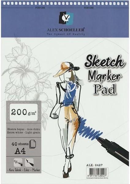 Alex Schoeller A4 Sketch-Marker Pad Defter