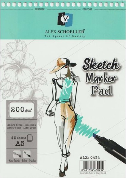 Alex Schoeller Sketch-Marker Pad A-5 40 sayfa