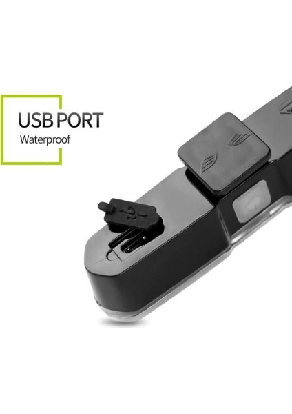 Forte Gt Bisiklet USB Şarjlı LED Kırmızı Mavi Beyaz Xbyc 6017-3