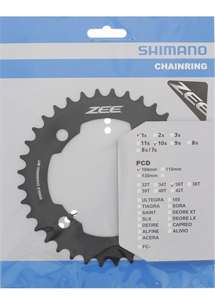 Shimano Zee FC-M640 104MM Bcd 36T Yaprak Dişlisi 10VITES Uyumlu