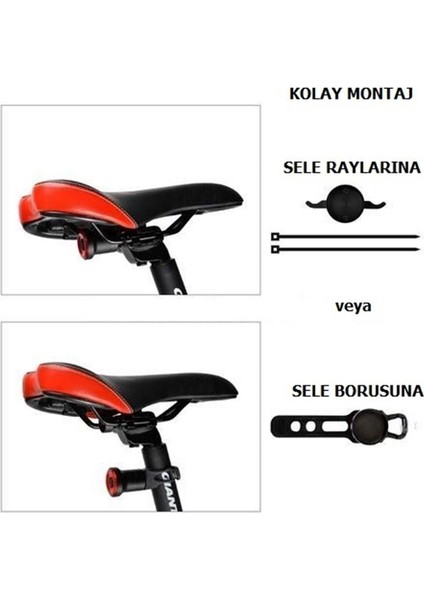 USB Şarjlı Akıllı Bisiklet Arka Işık Xbyc 6041