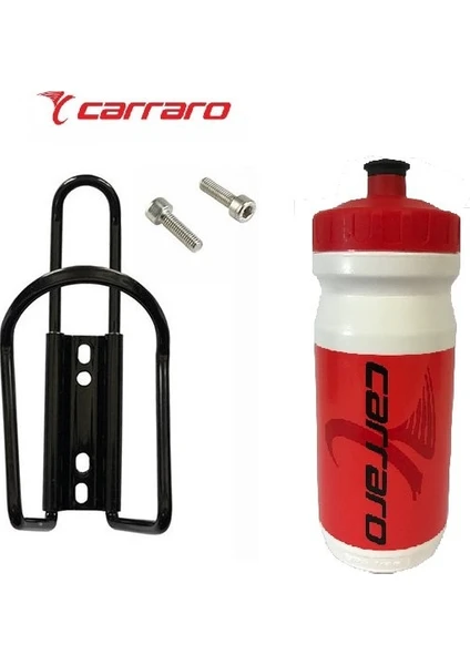 Carraro Kırmızı 600ML Matara ve Matara Kafesi Seti Vida Dahil