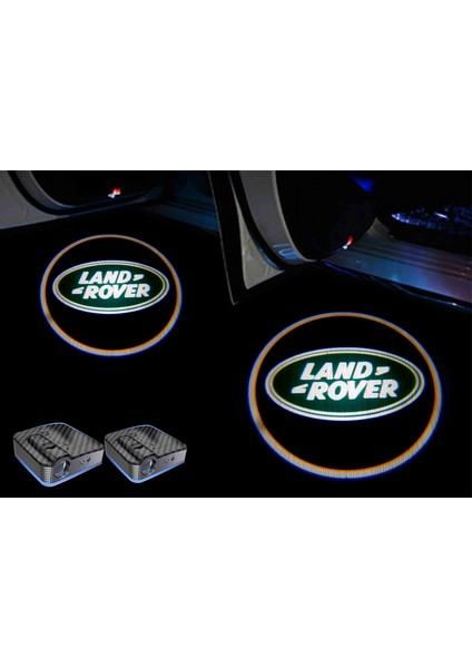 Land Rover Pilli Yapıştırmalı Kapı Altı LED Hayalet Logo modelleri