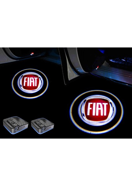Fiat Araçlar Için Pilli Yapıştırmalı Kapı Altı LED Hayalet Logo modelleri