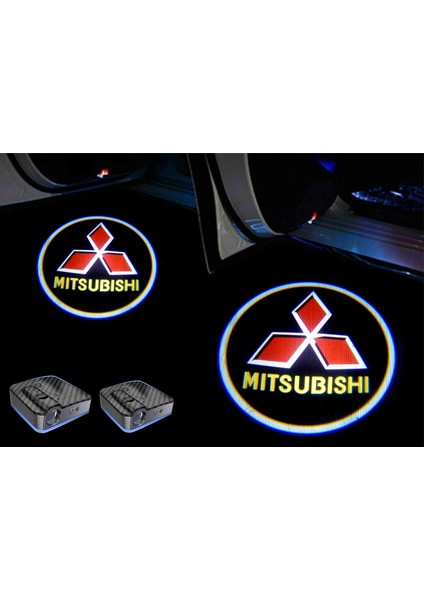 Mıtsubıshı Araçlar Için Pilli Yapıştırmalı Kapı Altı LED Logo fiyatları