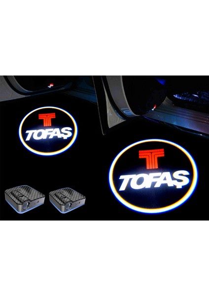 Tofaş Araçlar Için Pilli Yapıştırmalı Kapı Altı LED Logo