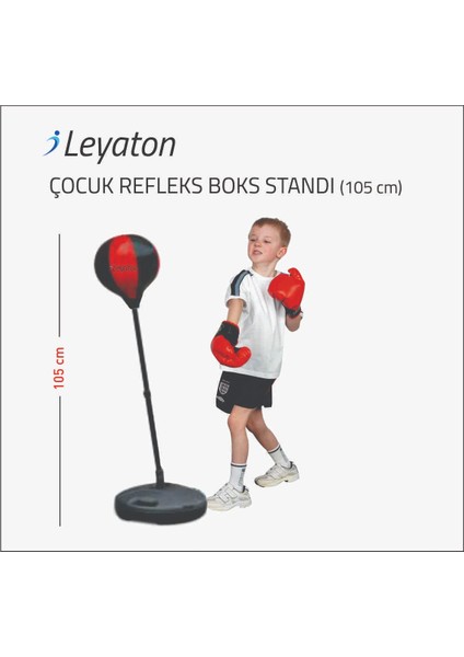 Çocuk Boks Standı 70-105 cm Refleks Topu Boks Seti