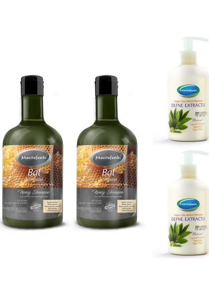 Bal Şampuanı + Defne Saç Maskesi Set x 2 Adet