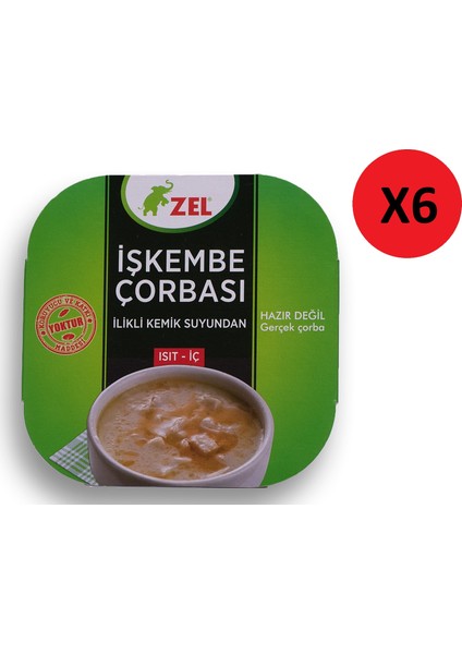 Kase Işkembe Çorbası 250 ml - Ilikli Kemik Suyundan / 6 Adet