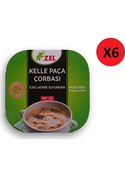 Kase Kelle Paça Çorbası 250 ml -Ilikli Kemik Suyundan / 6'lı Paket