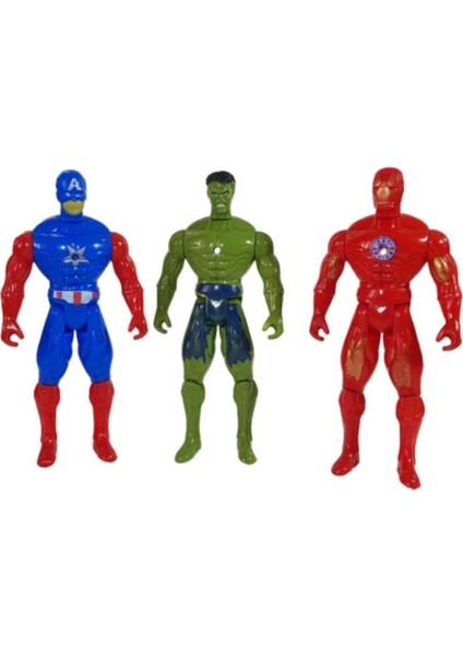Süper Kahramanlar Işıklı 3lü Iron Man Hulk Superman