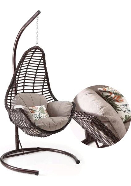 Capri Swing Milas Tekli Rattan Bahçe Balkon Salıncağı