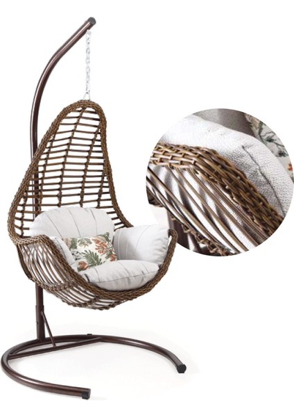 Capri Swing Milas Tekli Rattan Bahçe Balkon Salıncağı modelleri