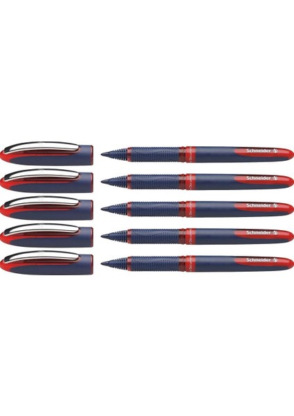 One Business Kırmızı Roller Kalem 0.6 mm 5'li