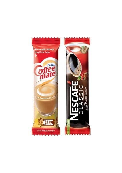 Classic 2 gr x 50'li + Nestle Coffee Mate 5 gr x 50 Kahve Kreması