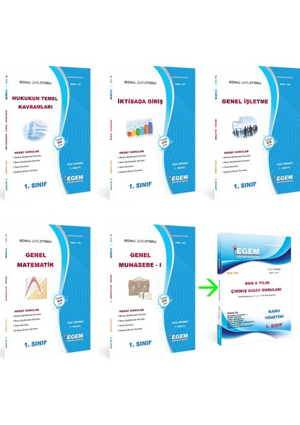 AÖF Maliye 1. Sınıf 1. Dönem Set (Güz)