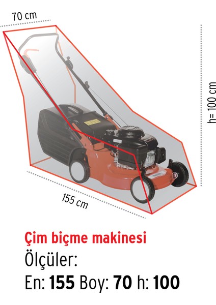 Çim Biçme Makinası İçin Koruma Örtüsü