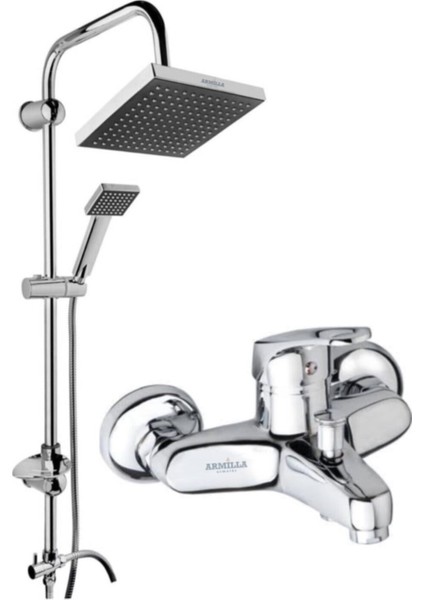 Yağmurlama Tepe Robot Duş Seti ve Banyo Musluğı Çeşmesi Bataryası