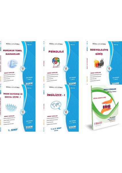 AÖF Sosyal Hizmet 1. Sınıf 1. Dönem Modüller Set (Güz)