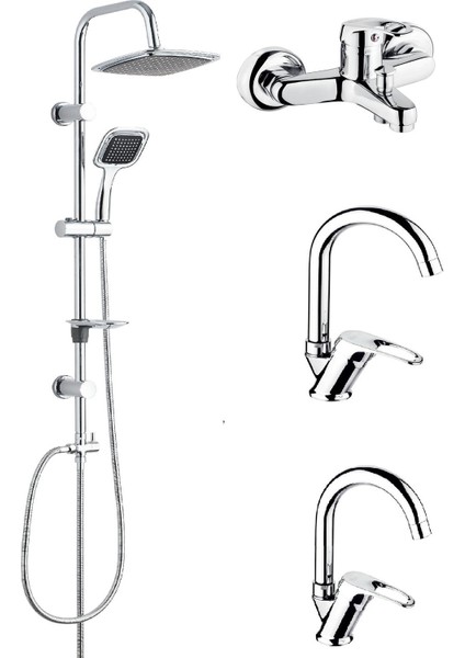 Banyo Kuğu Lavabo Evye Bataryası ve Robot Duş Seti