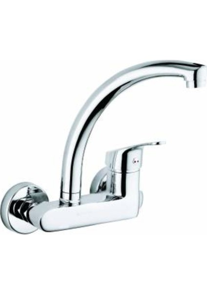 Üstten Borulu Aplike Mix Mutfak Eviye Bataryası