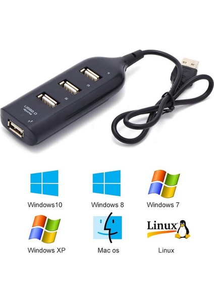 4 Port USB Çoğaltıcı Çoklayıcı Hub USB 2.0 Çoklama Pc Laptop