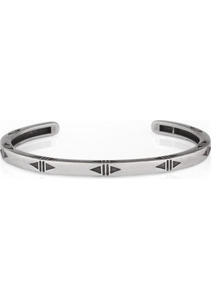 Erkek Handmade Desenli Kelepçe Bileklik FRJ11095-1195-A
