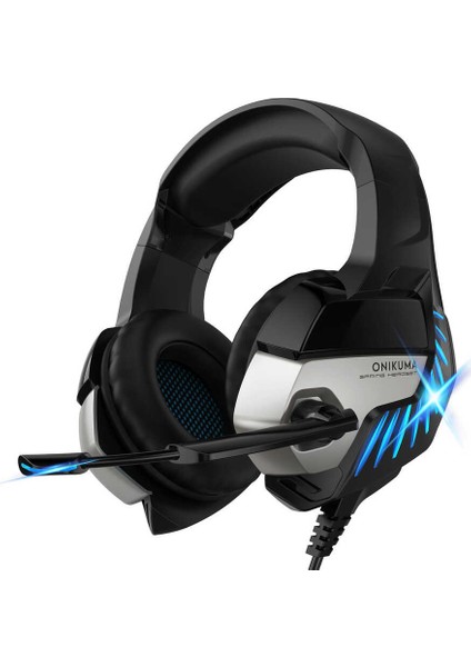 K5 Pro Oyuncu Kulaklığı Mikrofonlu Rgb Aydınlatmalı Mavi