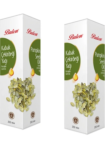 Kabak Çekirdeği Yağı 250 ml x 2 'li Soğuk Pres