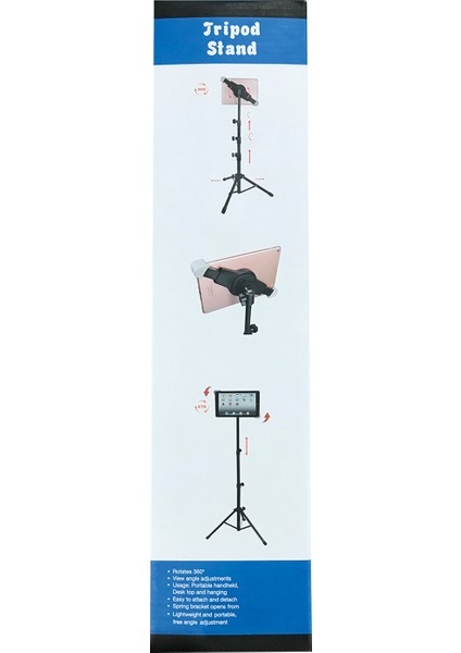 Pc-Tablet 7-12 Inch Aliminyum Multi-Function Tripod Stand