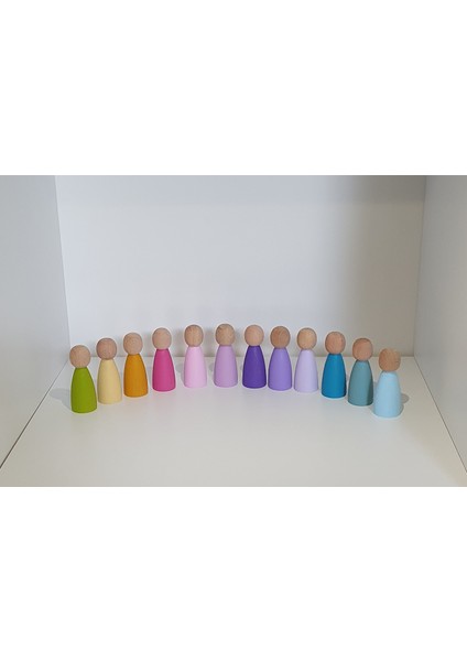 Gökkuşağı Pegleri 12'li Insancık Pastel Tonlar