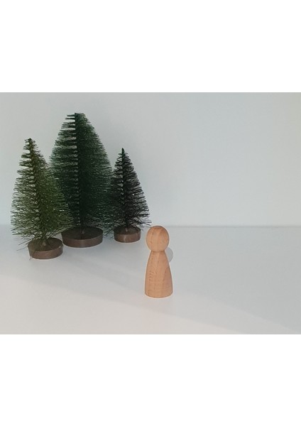 Montessori Peg Bebek Mini İnsancık Boyasız 10'lu Set
