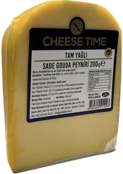 Sade Gouda Peyniri 200 gr