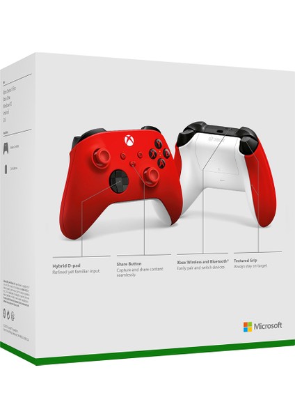 Xbox Wireless Controller Kırmızı 9.nesil Oyun Kumandası ( Microsoft Türkiye Garantili )