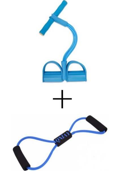 2li Egzersiz Seti Body Trimmer & Egzersiz Direnç Lastiği Plates Jimnastik Bant Yoga Fitness Esneme