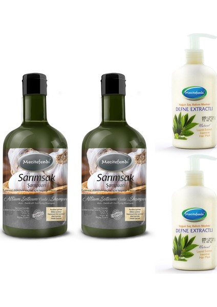 Sarımsak Şampuanı 400 ml + Defne Saç Maskesi 250 ml Set x 2 Adet