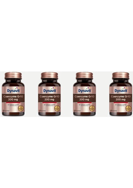 Dynavit Koenzim Q10 200 Mg 30 Kapsül 4'lü Paket