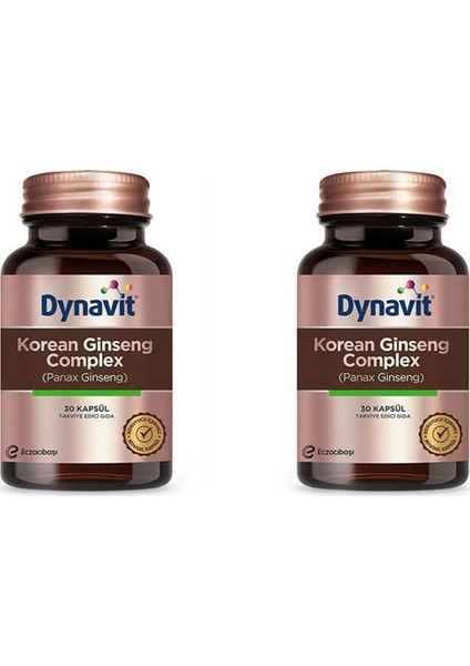 Dynavit Korean Ginseng Complex 30 Kapsül 2'li Paket