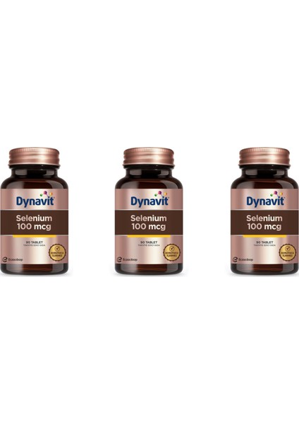 Eczacıbaşı Dynavit Selenium 100 Mcg 90 Tablet 3'lü Paket
