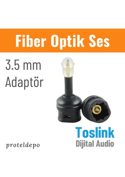 Fiber Optik Toslink / 3.5 mm Dönüştürücü