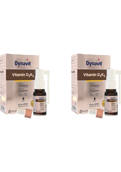 Eczacıbaşı Dynavit Vitamin D3K2 10 ml Sprey 2'li Paket