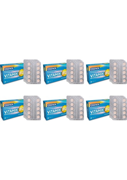 Osende Vitamin B12 Metilkobalamin 30 Tablet 6'lı Paket