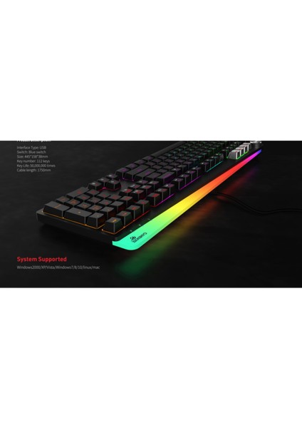 HV-KB473L Kablolu Mekanik Rgb Klavye