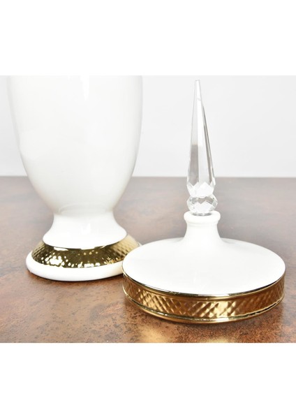 Prowhıte Kristal Kulplu Gold Şekerlik 39 cm fiyatları