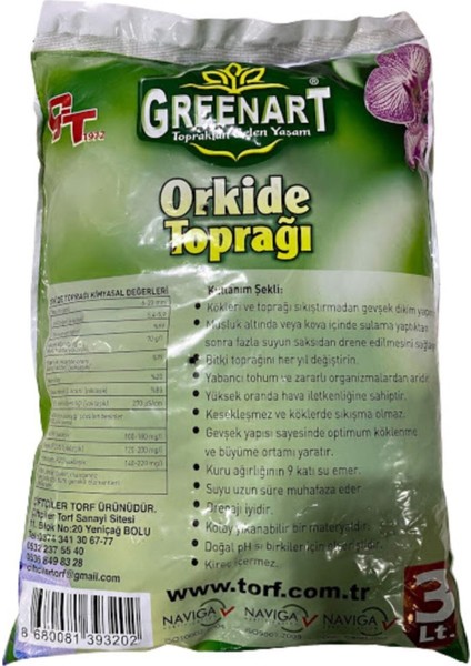 Bitki Fidanım Greenart Orkide Toprağı 3 lt